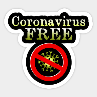 Coronavirus free Sticker
